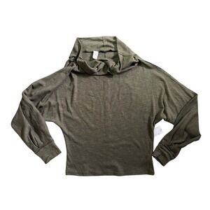 We The‎ Free Long Sleeve Cowl Neck Top in Moss Women's Size M NWT